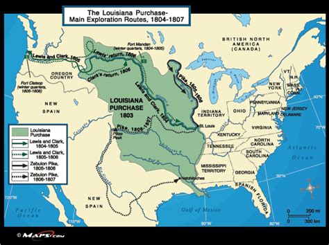 The Louisiana Purchase, and the expeditions to explore its land. From ...