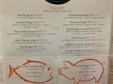 menu - Picture of Gordon Ramsay Burger, Las Vegas - TripAdvisor