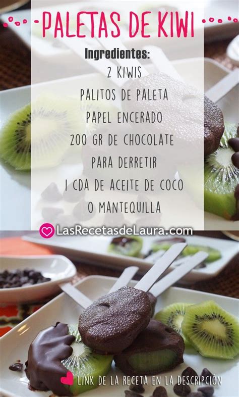 Paletas De Kiwi Con Chocolate