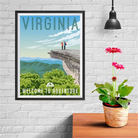 VIRGINIA Retro Travel Poster - EzPosterPrints.com