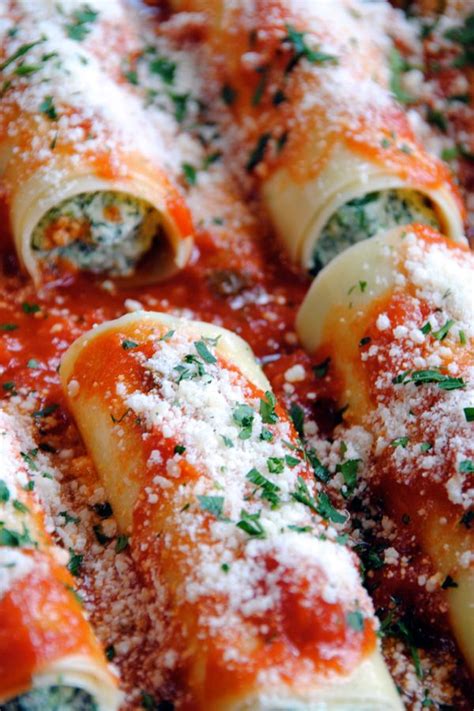 Ricotta Spinach Manicotti | Recipe | Recipes, Spinach manicotti ...