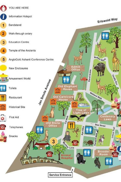 Johannesburg Zoo - Activities, Animals, Entrance Fees, Info & More | Zoo map, Zoo activities, Zoo