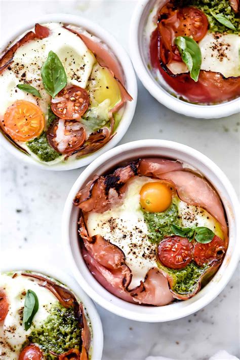 Microwave Egg Caprese Breakfast Cups | foodiecrush.com