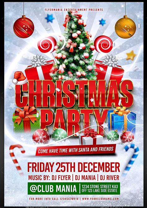 Christmas Party Poster Template Word | HQ Template Documents