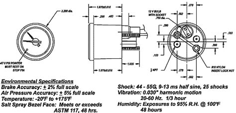 Air Pressure Gauge Specifications