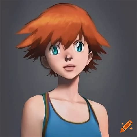 Realistic depiction of misty from pokemon on Craiyon