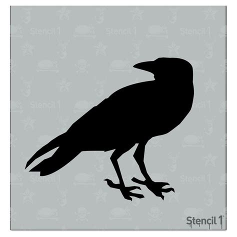 Stencil1 Raven - Stencil 5.75" x 6" | Halloween stencils, Stencils, Art