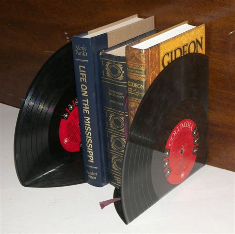 Vinyl Record Bookends Unique Vintage LP Vinyl Record | Etsy