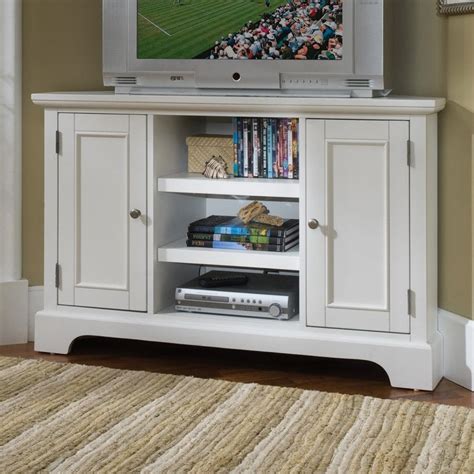 Shop Home Styles Naples White Corner Corner Television Stand at Lowes.com