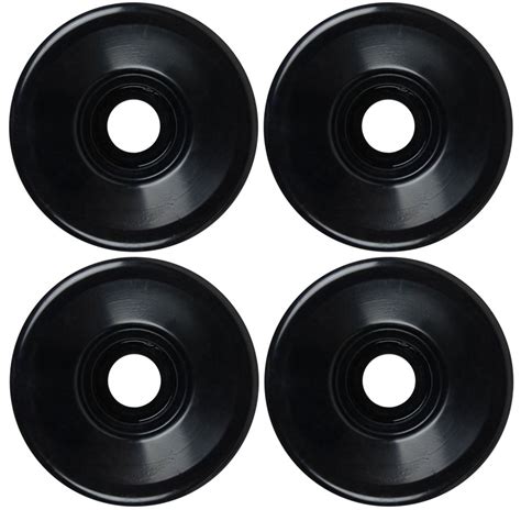 Longboard Skateboard Cruiser Wheels 62mm Smooth Black USA Made 80A ...