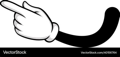 Direct to left cartoon hand show right way Vector Image