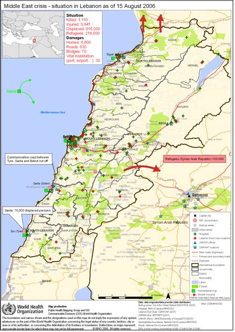 Lebanon Israel And Palestine Map