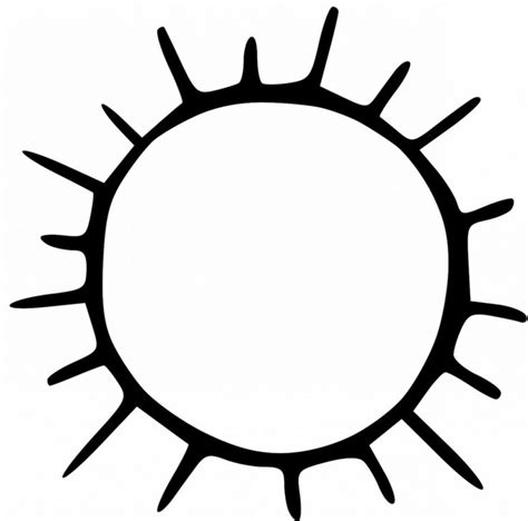 Sunny Clip Art Black And White