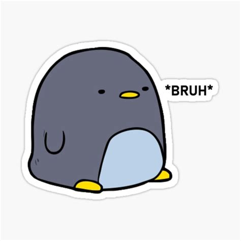 "Funny Animated Penguin Meme" Sticker for Sale by Upliftclothing ...