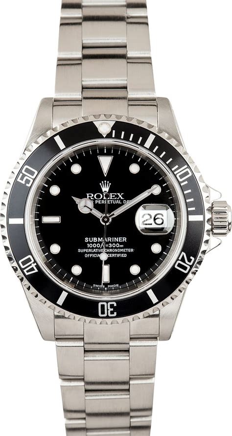 Used Rolex Submariner Black 16610 - Save At Bob's Watches