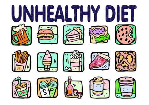 Educational Unhealthy Diet Poster Free Stock Photo - Public Domain Pictures