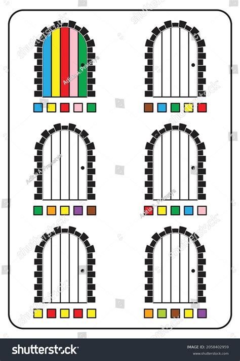 Coloring Pages Educational Games Children Preschool Stock Vector ...