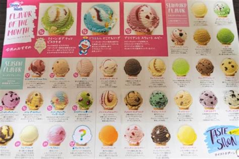 Ice Cream Baskin Robbins Flavors