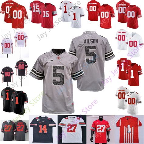 Custom 2021 Ohio State Buckeyes Football Jersey NCAA College Chris ...