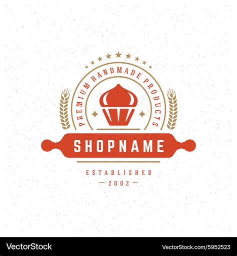 Bakery shop logo design element Royalty Free Vector Image