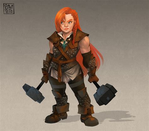 Stef Tastan - Female Dwarf Warrior Armor Variations