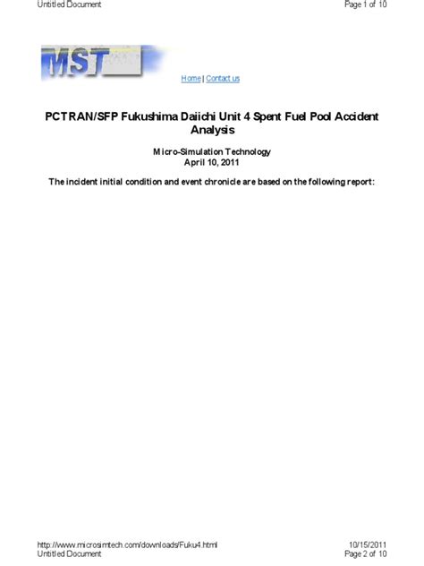 Fukushima NPP Spent Fuel Pool Analysis | PDF | Nuclear Fuel | Spent ...