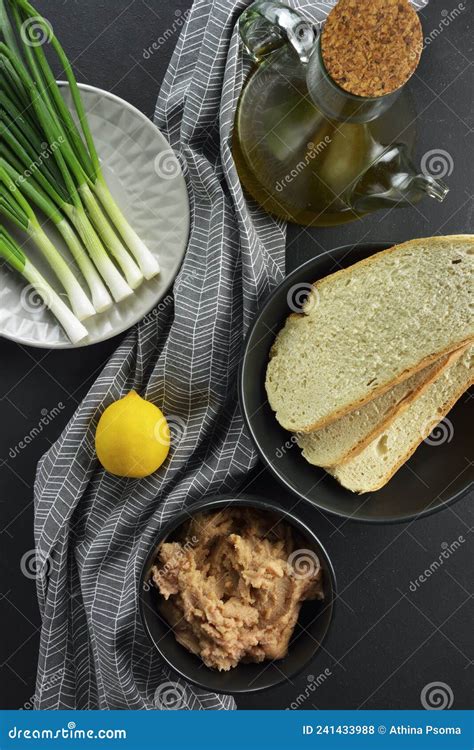 Ingredients for Making White Taramosalata Dip Stock Photo - Image of ...