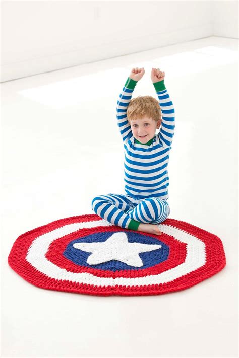 Captain America Inspired Crochet Blanket | AllFreeCrochetAfghanPatterns.com
