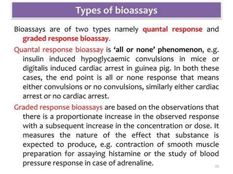 Expt. 3 Introduction to principles of bioassay, its types including advantages and disadvantages.