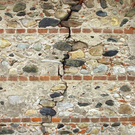 Premium Photo | Cracked brick and stone wall