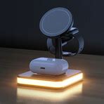 MagMini // Mini 6-in-1 Magnetic Charge Station + Bedside Lamp (White) - MagMini 6-in-1 Charge ...