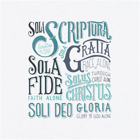 The Five Solas - Hand Drawn Design — Scripture Type