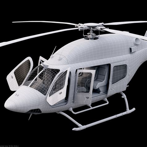 3d bell 429 helicopter interior model