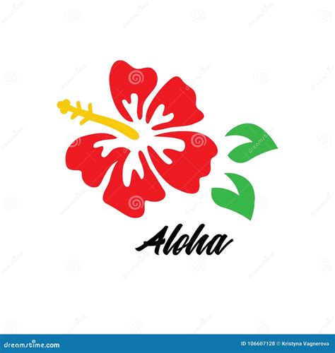 Vector Aloha Word In Vintage Colors, Retro | CartoonDealer.com #55263115