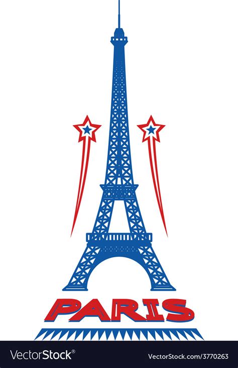 Paris france city label or logo Royalty Free Vector Image