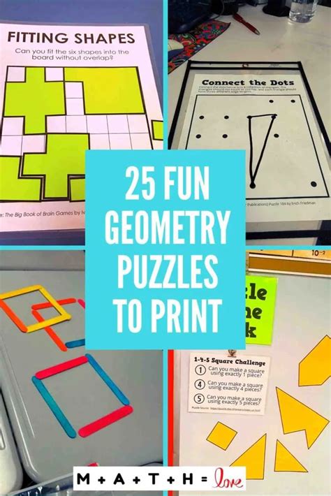 25 Fun Geometry Puzzles | Math = Love