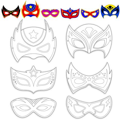 Buy Color Your Own Superhero Craft DIY Hero Paper Kits for Kids ...