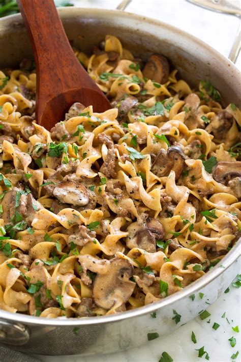 Easy one pot Beef Stroganoff | Ground beef stroganoff, Stroganoff ...