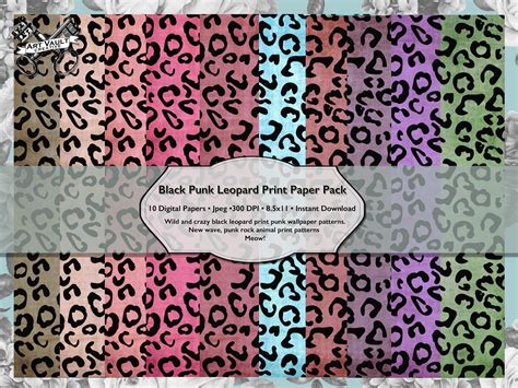 Leopard Print Scrapbook Paper - Art Vault Creative