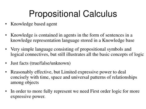 PPT - Propositional Calculus PowerPoint Presentation, free download - ID:4115715