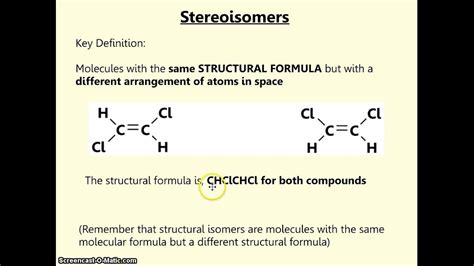 Stereoisomerism in Alkenes - YouTube