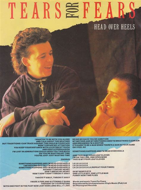 Lyrics for Head Over Heels (1985) - Tears for Fears Daily