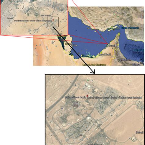 Case study location in Dubai. Source: Google Earth. | Download Scientific Diagram