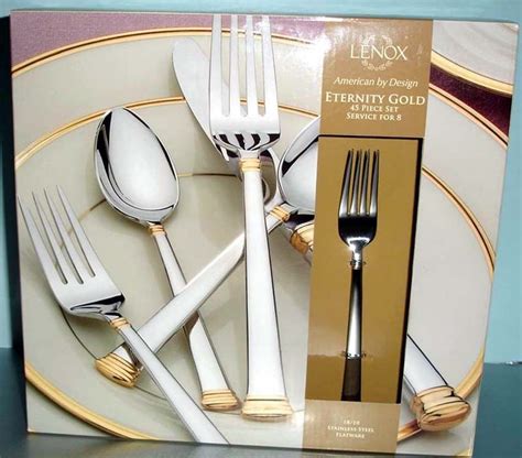 Lenox ETERNITY GOLD 45 Piece Stainless Flatware Service for 8 New In Box #Lenox | Stainless ...