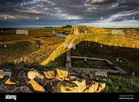 Milecastle 39 on Hadrian's Wall Stock Photo - Alamy