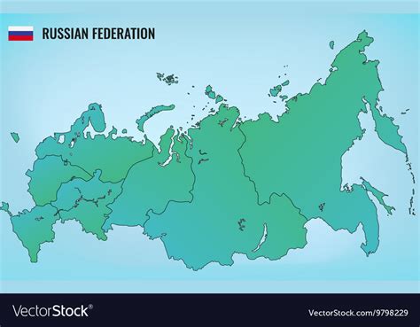 Russian federation map with selectable territories