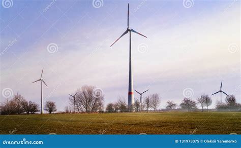 Windmill at Sunset . Wind Turbines Farm Stock Image - Image of fingers, cloudy: 131973075