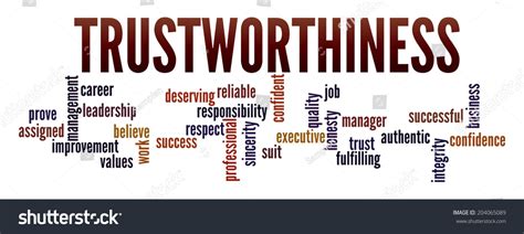 Trustworthiness In Word Collage Stock Photo 204065089 : Shutterstock