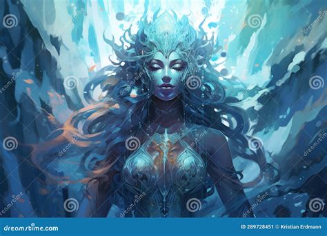 Nammu S Embrace: Birth from the Primordial Waters Stock Illustration ...