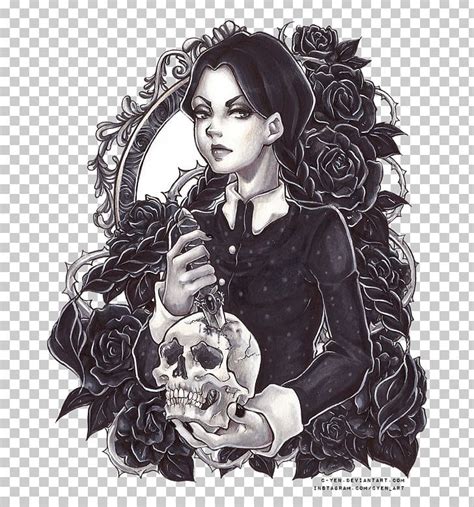 Wednesday Addams Morticia Addams Fan Art Drawing PNG, Clipart, Addams ...